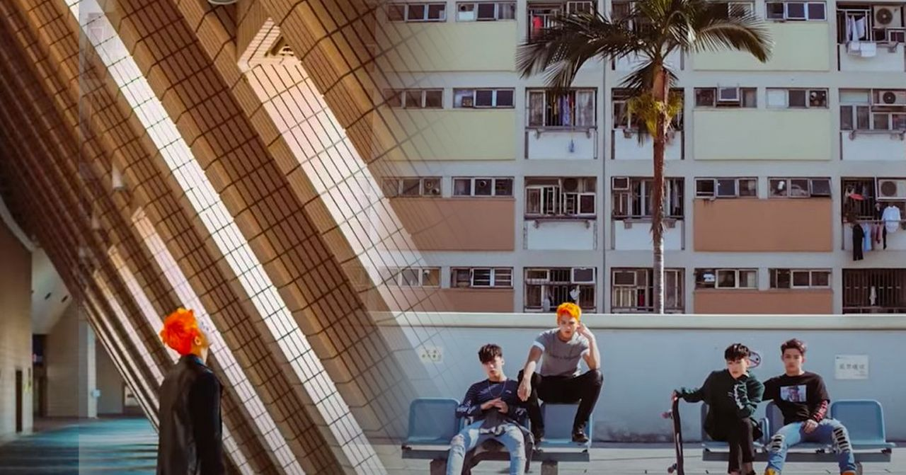 香港藝術中心和住宅區相比，展現出街頭文化和現代建築特色。