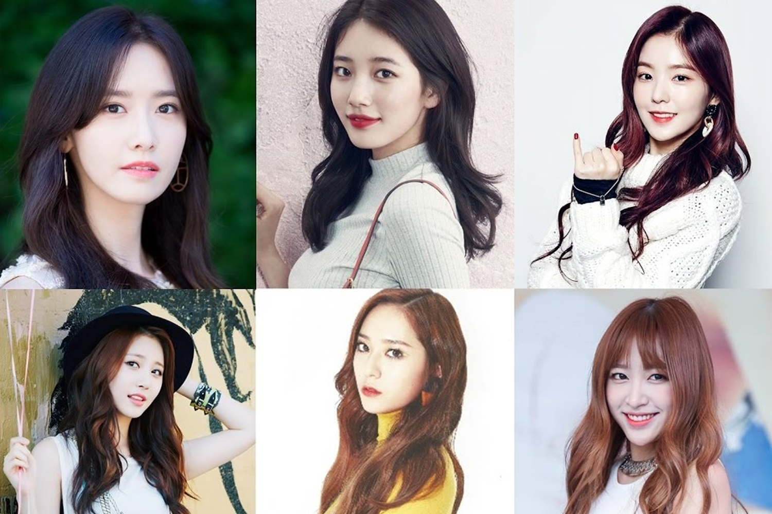 展示不同風格和髮型的韓國女性，突顯流行和美的標準。