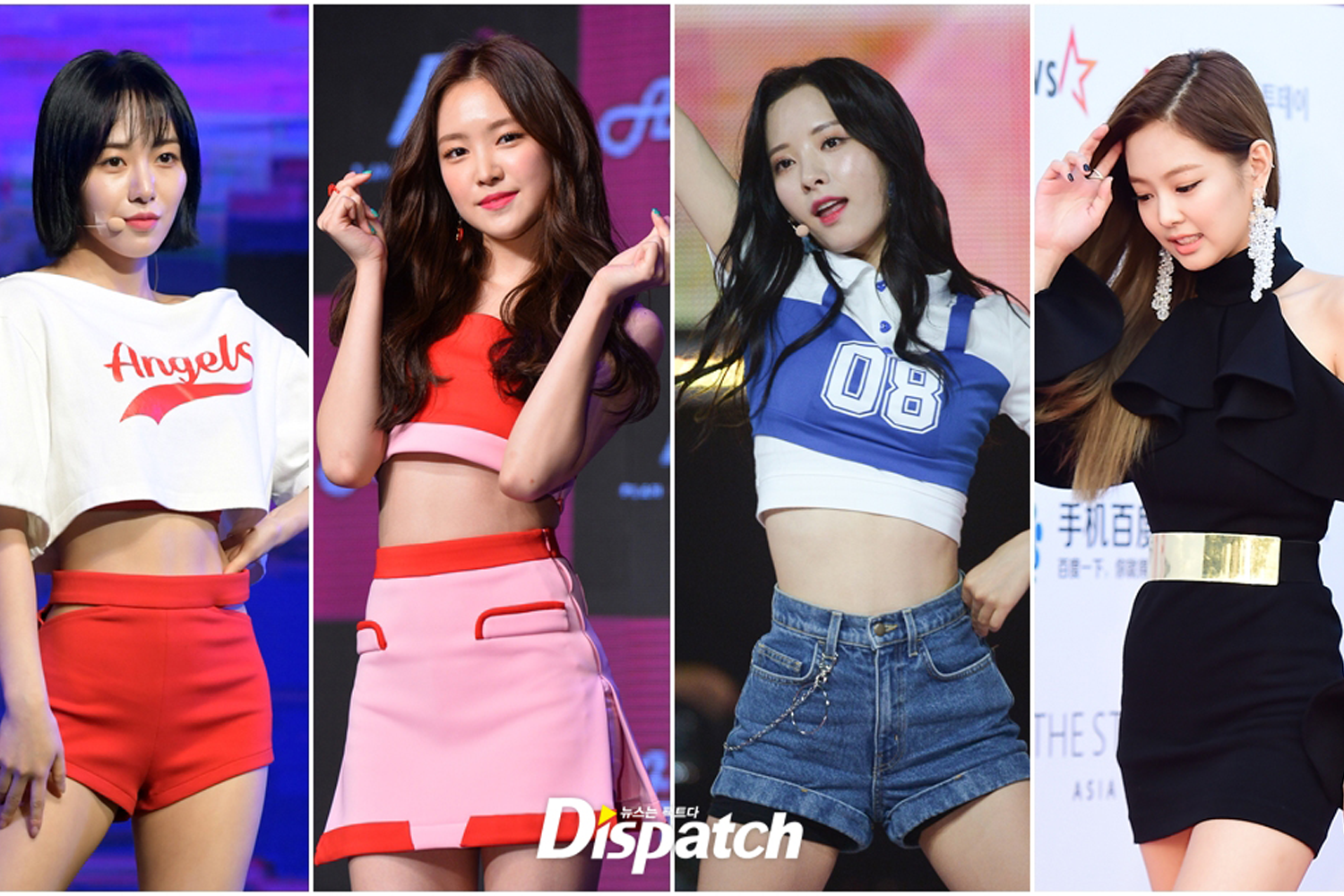 韓國女藝人的舞台表演造型，展現出時尚和美的社會期望。