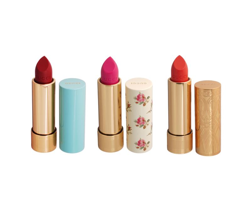 Gucci唇膏系列，色彩豐富，在韓國受歡迎的高端化妝品選擇。