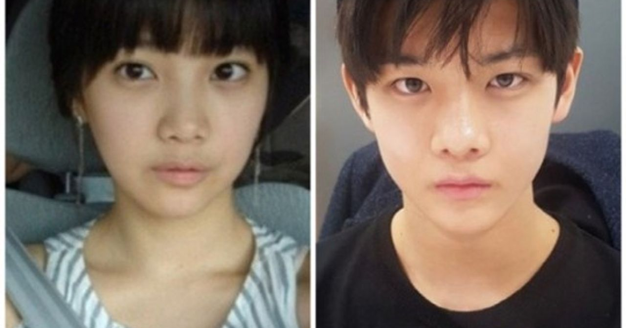 裴珍映和尹昇娥的合照，展示他們相似的五官，特別是眼睛和微笑，兩人散發出相似的親和力。