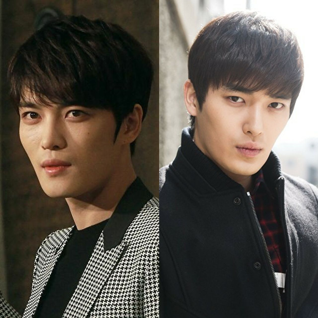 クァク・ヒソンとジェジュンが一緒に写っている写真。彼らの類似性とカリスマ性が並んで見ると特に際立っています。