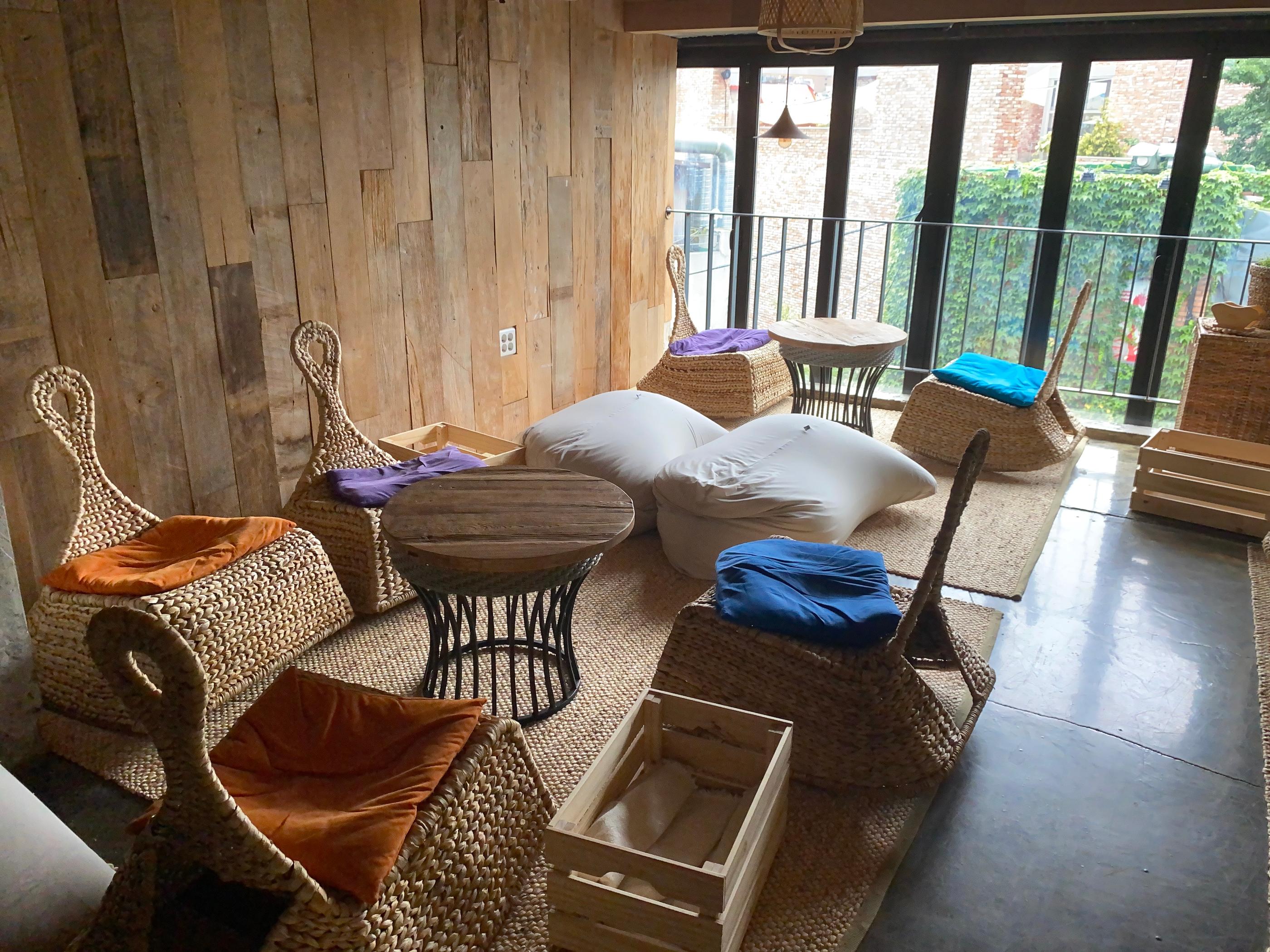 A Hideaway Bali-Themed Cafe In The Middle Of Gangnam | ab cafe, rattan, furniture, rattan basket, bag, tiramisu, lemon pound cake, gangnam cafe, sinnonhyeon