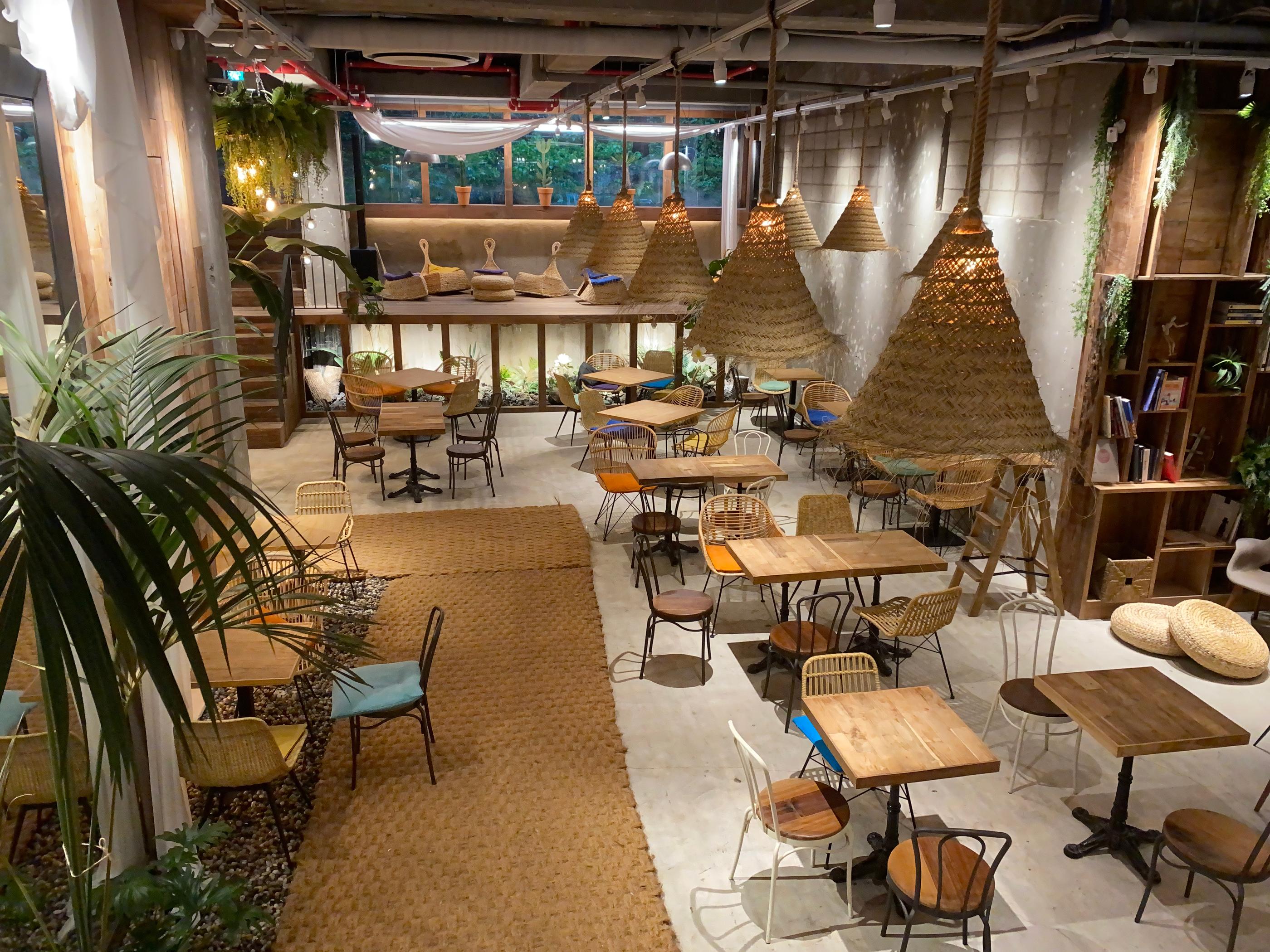 A Hideaway Bali-Themed Cafe In The Middle Of Gangnam | ab cafe, rattan, furniture, rattan basket, bag, tiramisu, lemon pound cake, gangnam cafe, sinnonhyeon