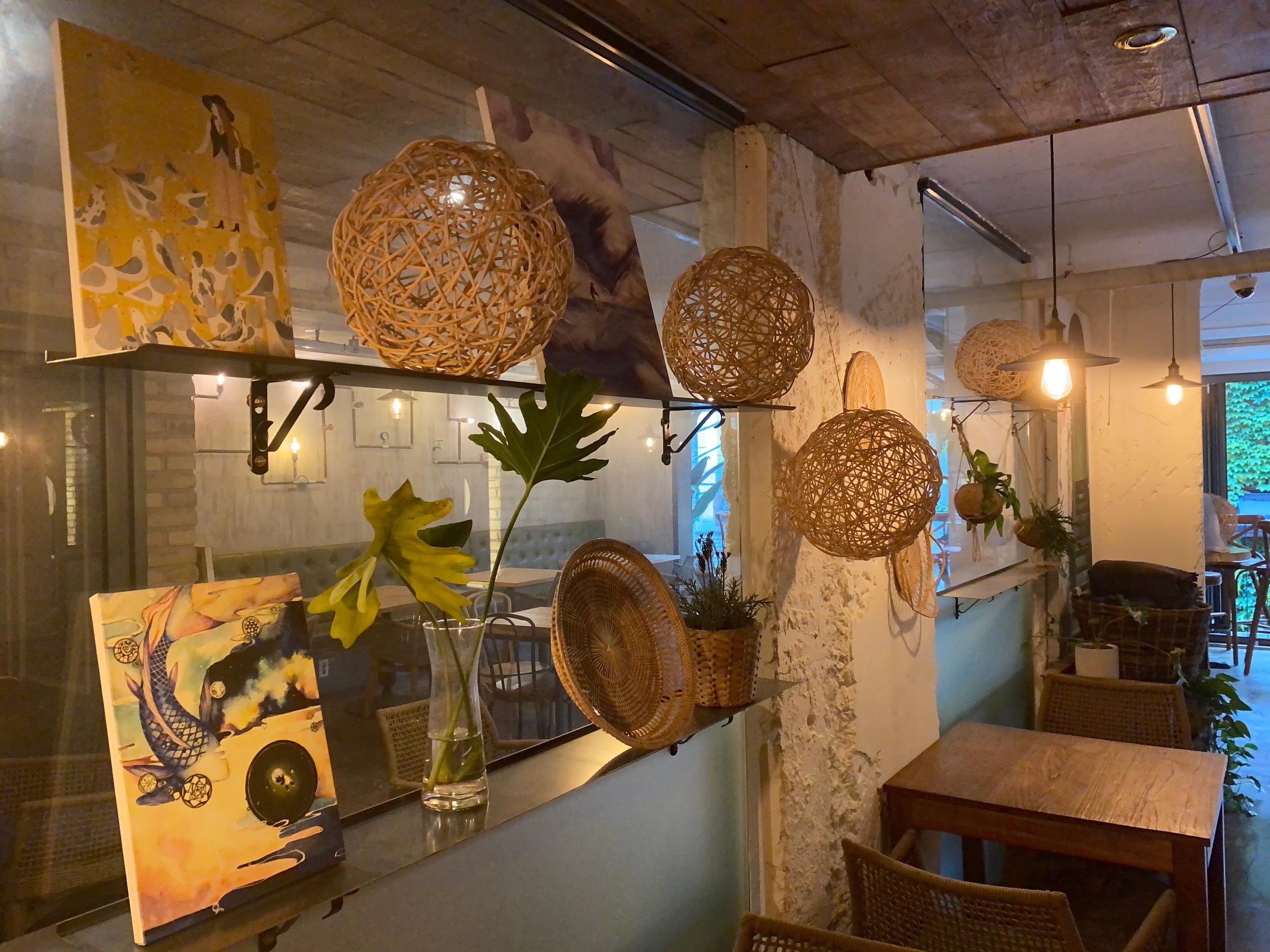 A Hideaway Bali-Themed Cafe In The Middle Of Gangnam | ab cafe, rattan, furniture, rattan basket, bag, tiramisu, lemon pound cake, gangnam cafe, sinnonhyeon