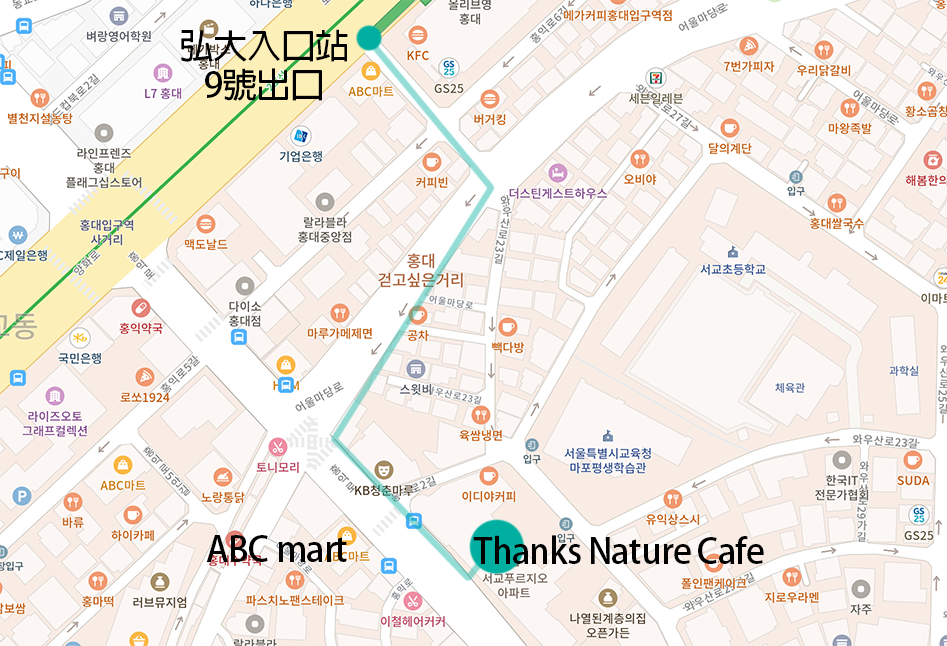 香港大學附近的Thanks Nature Cafe的地圖位置，適合遊客前往體驗與山羊互動的咖啡館