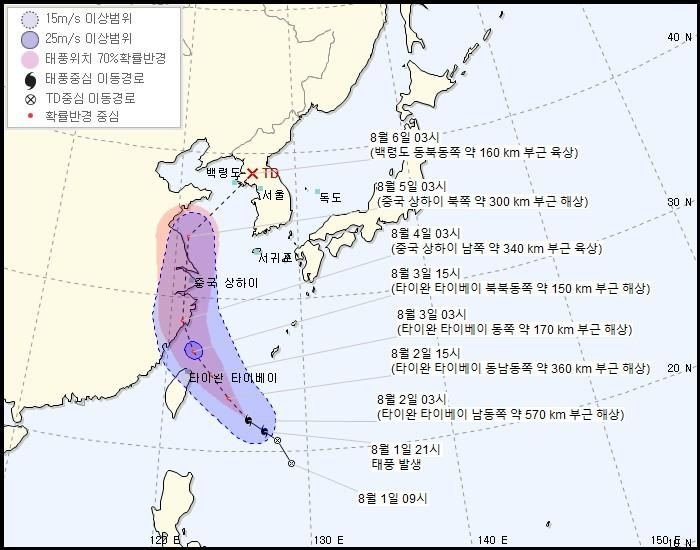 颱風哈格比的路徑圖，顯示受影響的範圍包括台灣、中國沿海、韓國地區。