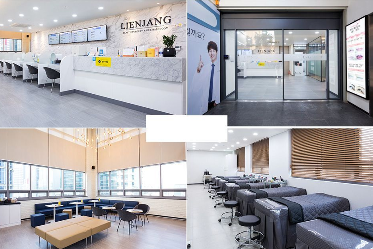 弘大麗妍常 LIENJANG美容院內部裝修,展示現代化和明亮的內部設計。