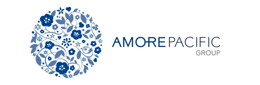 Logo của Amorepacific, công ty mỹ phẩm lớn nhất Hàn Quốc, nhưng gặp khó khăn trong thời kỳ Covid-19.