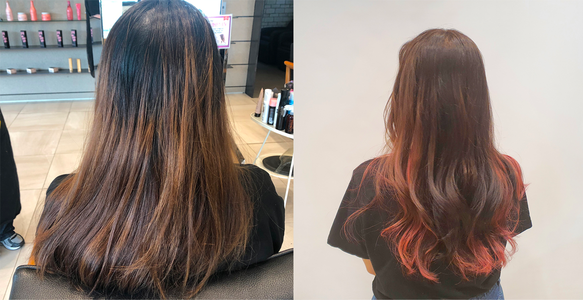 在MERCY HAIR美容院完成的发型，显示了美发护理的专业效果。