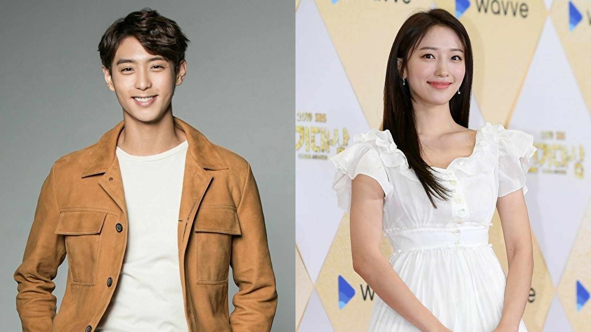 俳優ヒョヌと女優ピョ・イェジンのツーショットでドラマ『ついに交際まで行った』の小道具と共に撮影された写真。