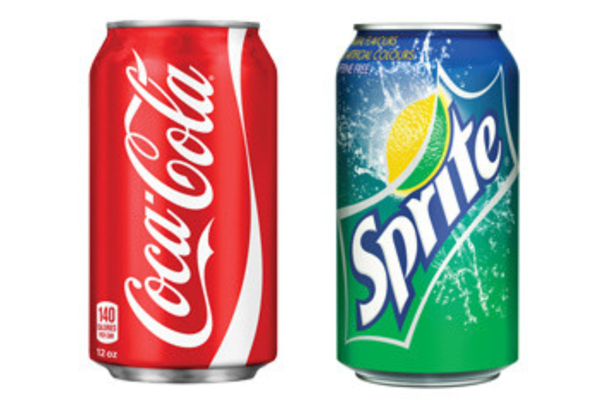 エッグドロップ サイドメニュー、コーラとサイダー