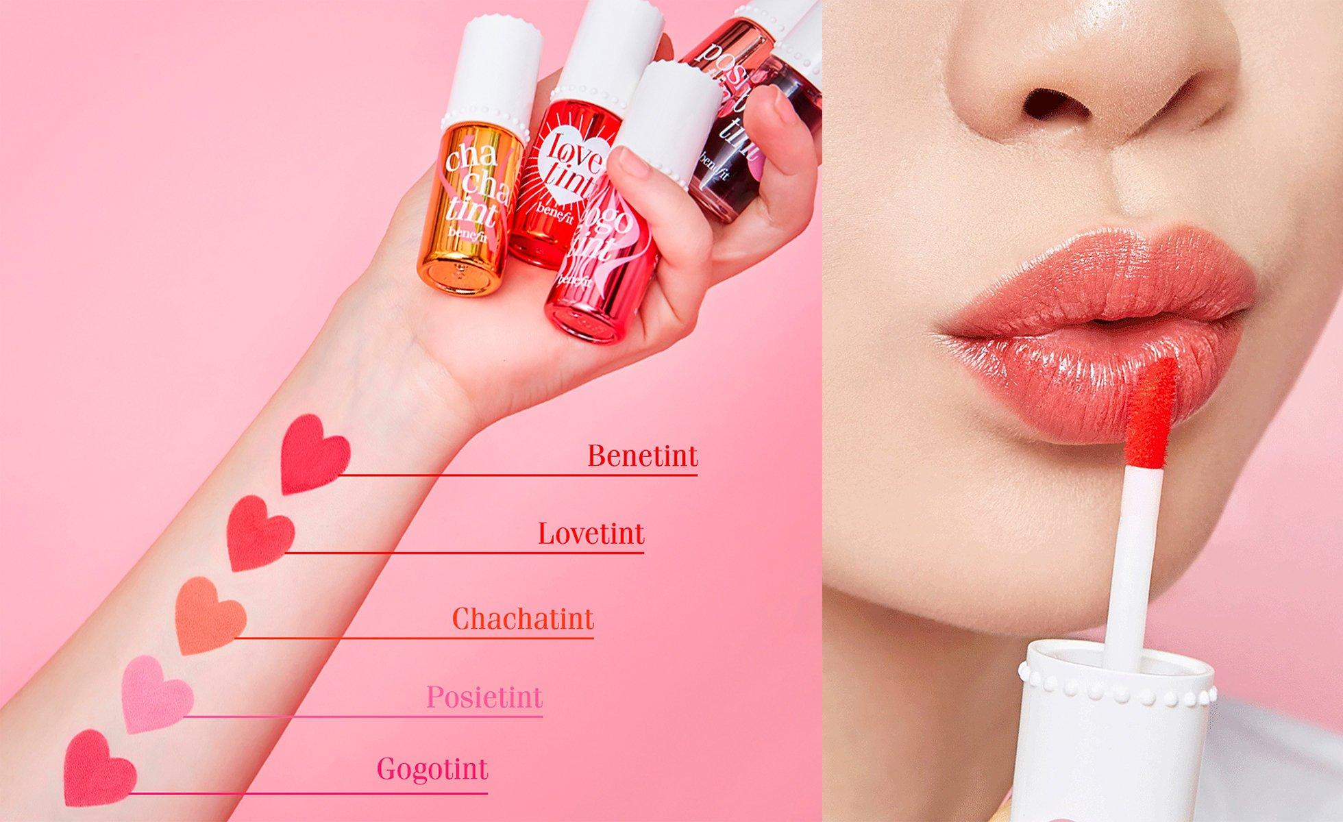 Top 5 Lip Tint Loved By Koreans | BBIA, NATURE REPUBLIC, TONY MOLY, Benefit Cosmetics, YSL Beauty, five tint colours at benefit