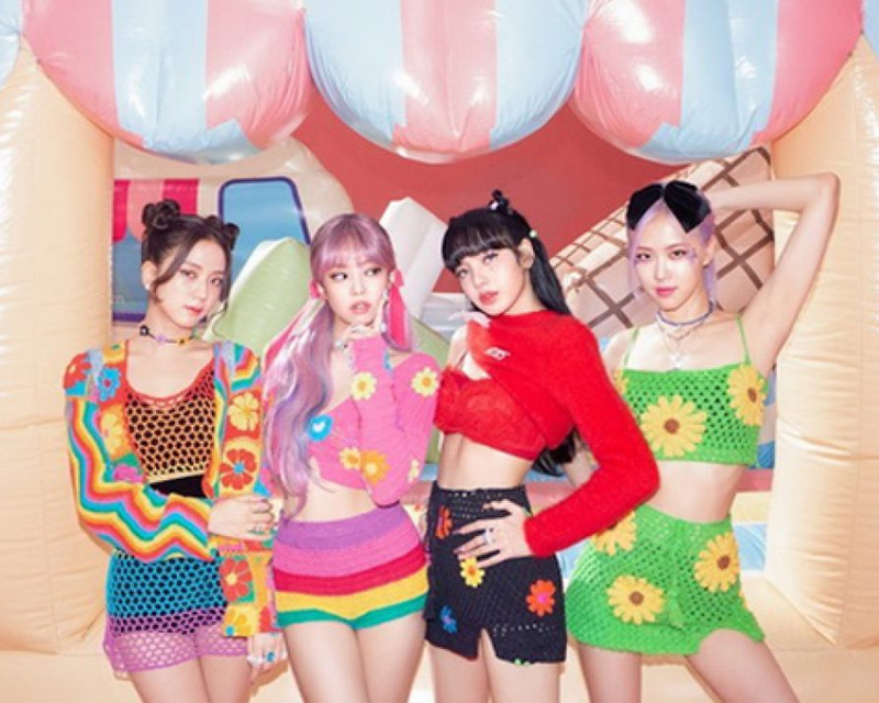 kpop group blackpink in ice cream music video