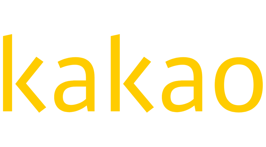Kakao的標誌，顯示出該公司在韓國的企業知名度和受歡迎程度。