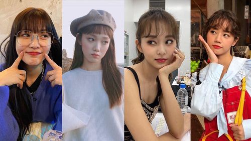 Korean celebrities girls with bangs