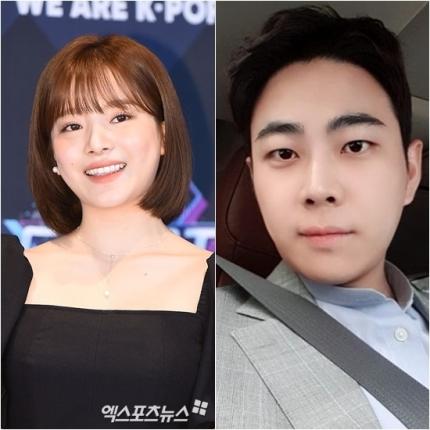 歌手ベンとW財団理事長イ・ウクの画像。ベンは黒い衣装で上品な雰囲気を醸し出し、イ・ウクはシンプルなスーツを着こなしています。