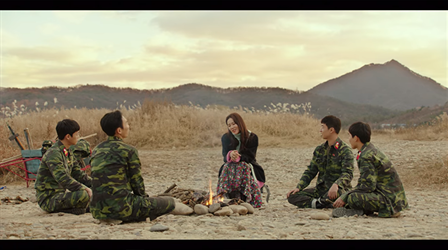 忠州Binae岛周边自然风光，《爱的迫降》中温馨时光的取景地，展现山川辽阔