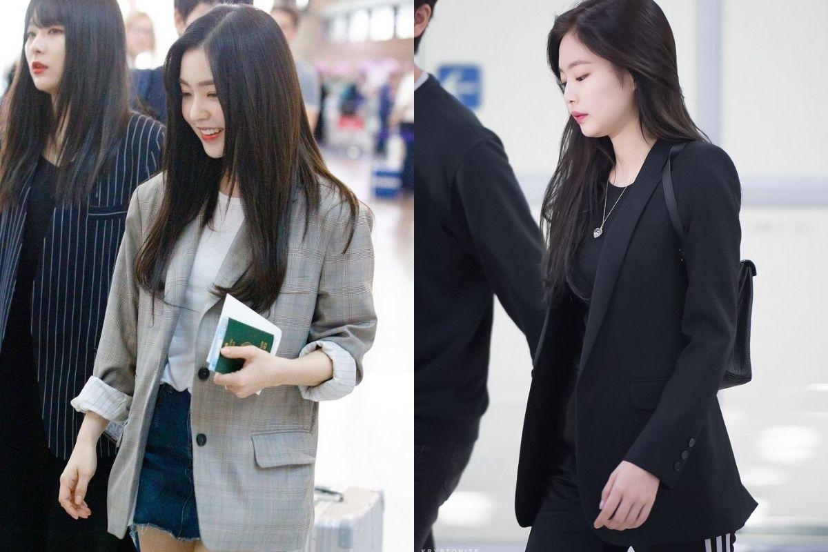 Áo blazer màu đen, be hoặc caro irene, jennie