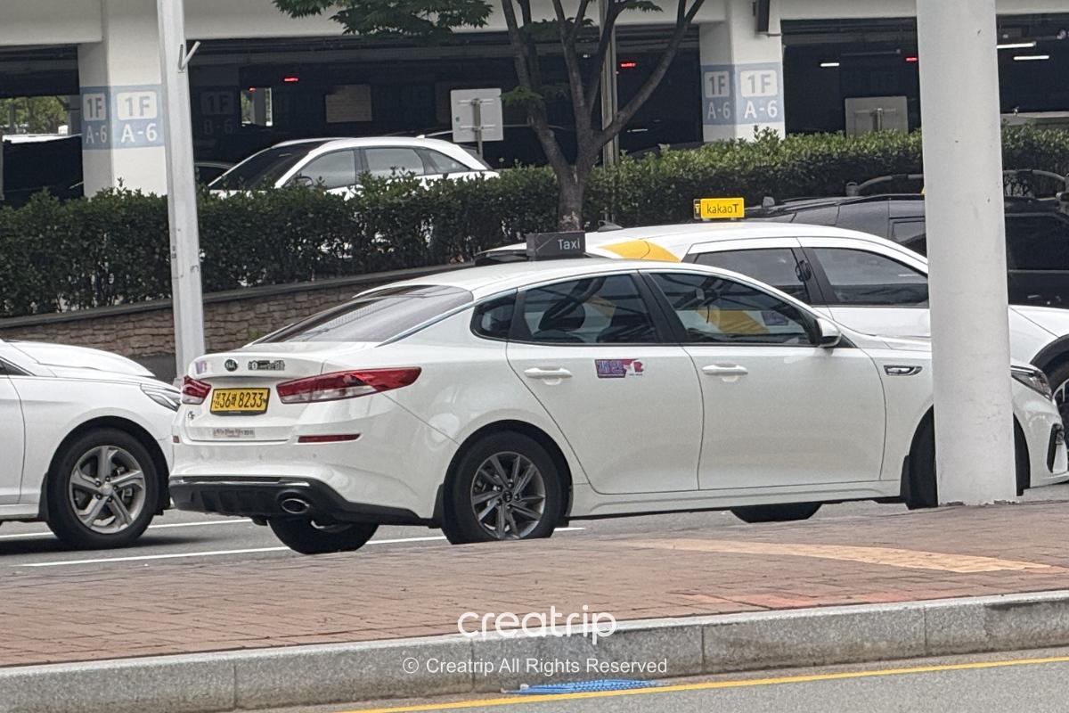 A regular taxi driving in Busan