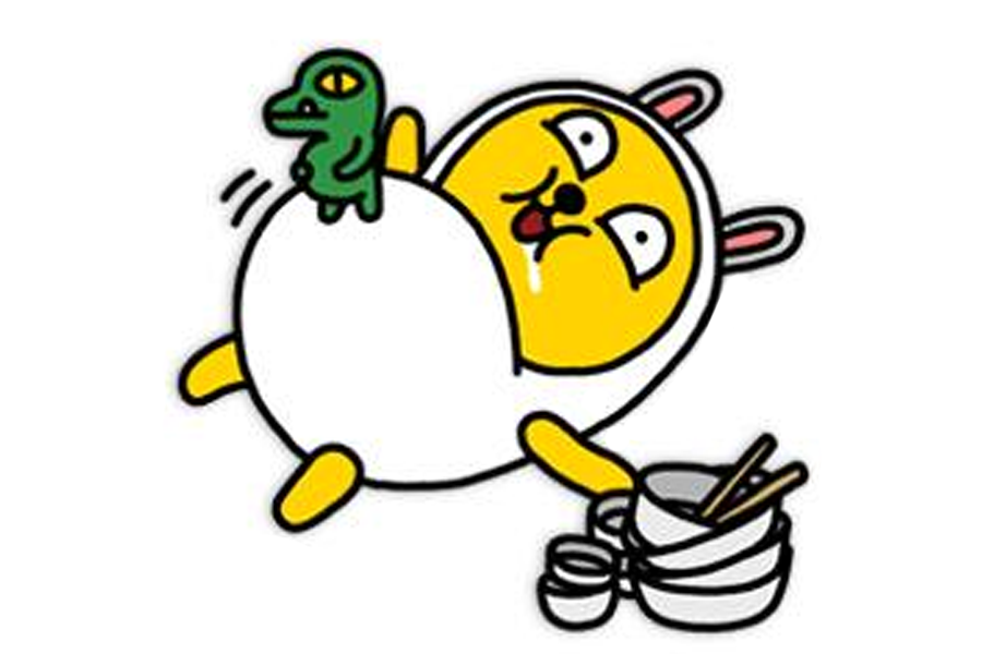 一個生動圖像裡卡通角色吃甜食，強調易如反掌的操作簡單。