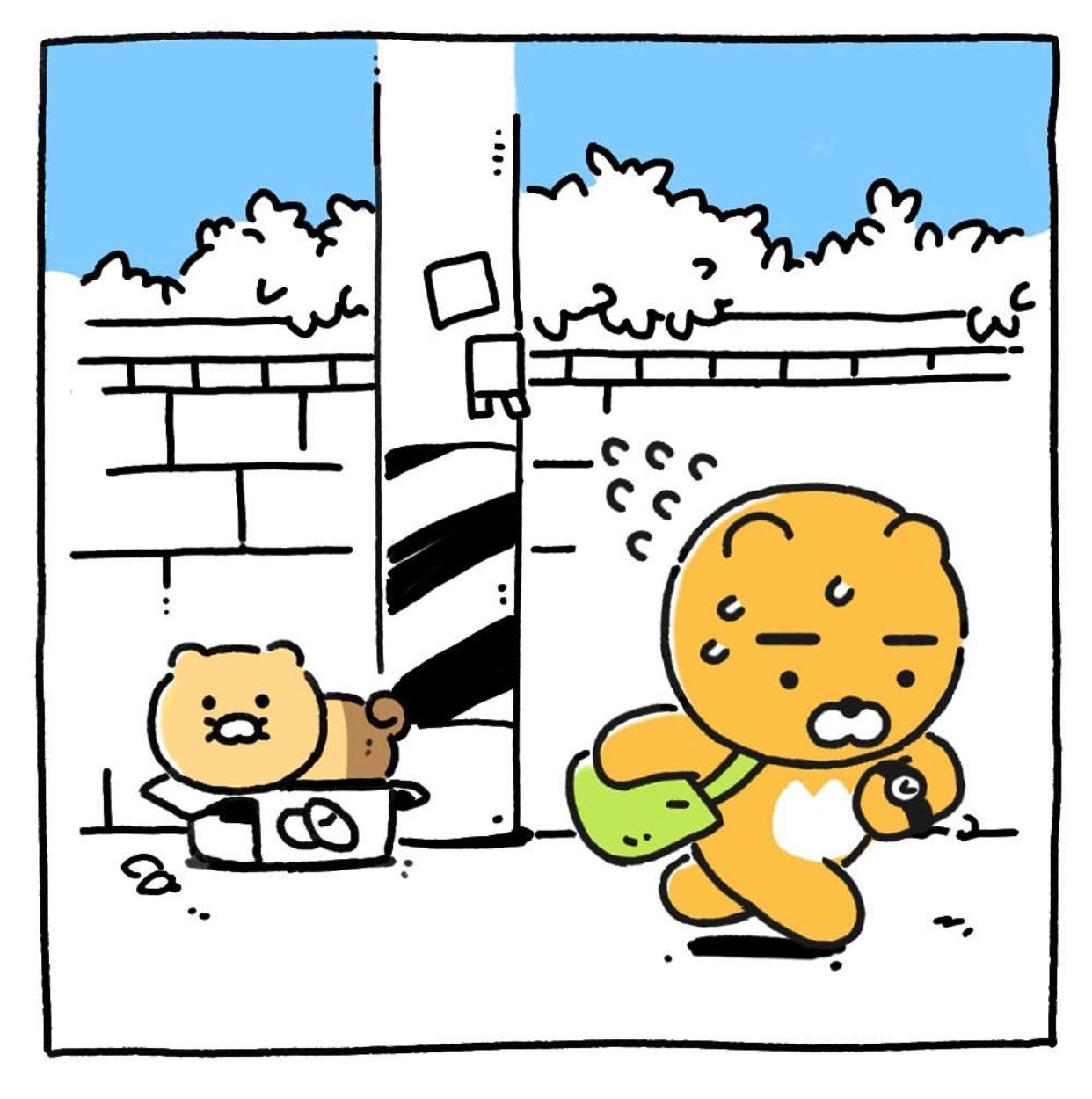 香港。萊恩趕著回公司，路過一隻貓仔坐喺紙箱內，牠一直在等待。