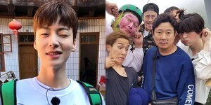 韓國綜藝《新西遊記8》成員在戶外場景合影，活潑表情吸引目光。