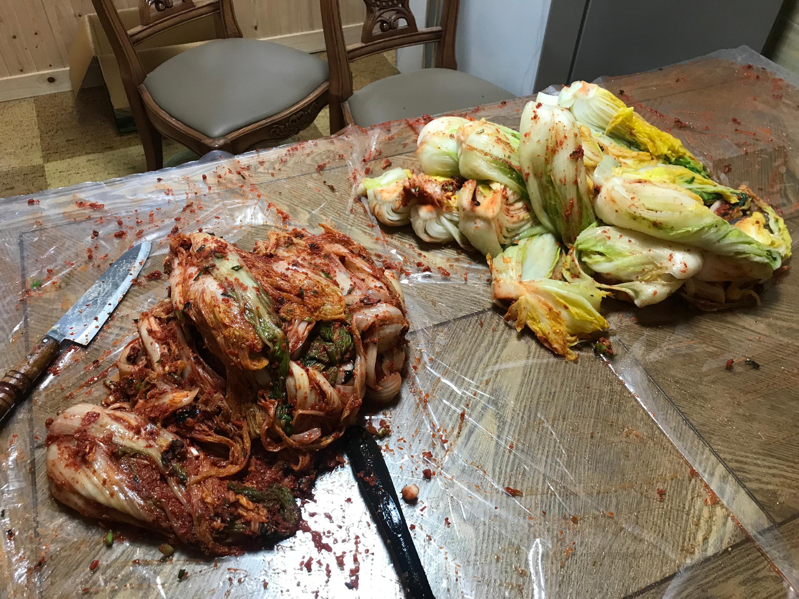 kimjang, a family gathering event of making kimchi