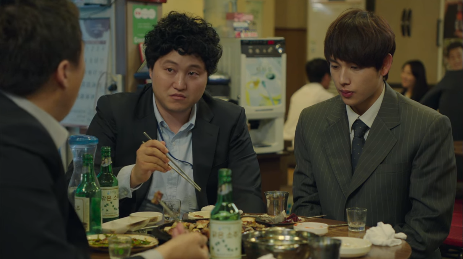 Filming Locations from misaeng, corporate dinner, soju, korean drinks