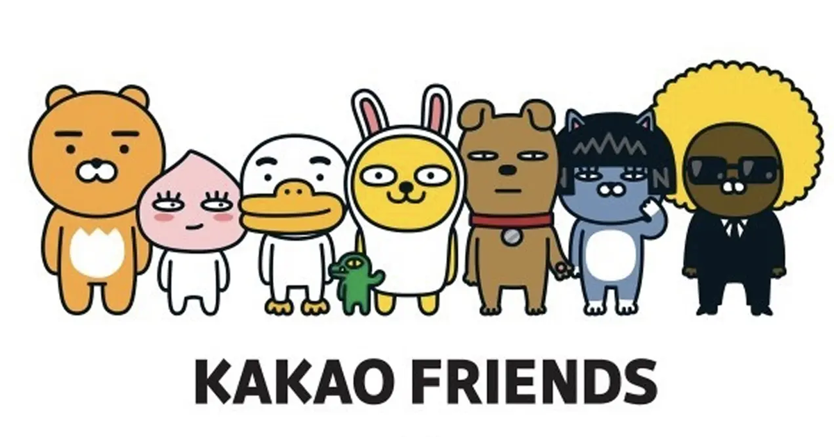 Kakao Friends角色群。