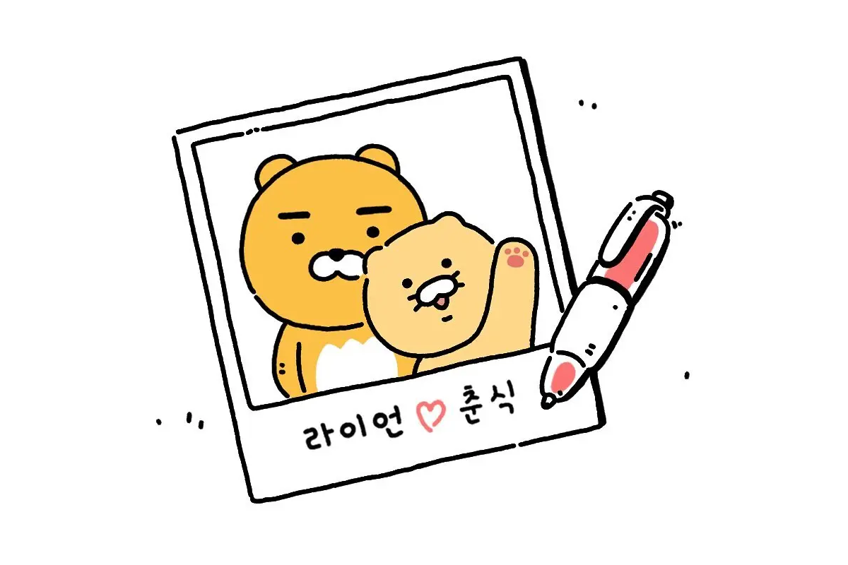 春植與萊恩一起在拍立得照片中留下歡樂回憶。