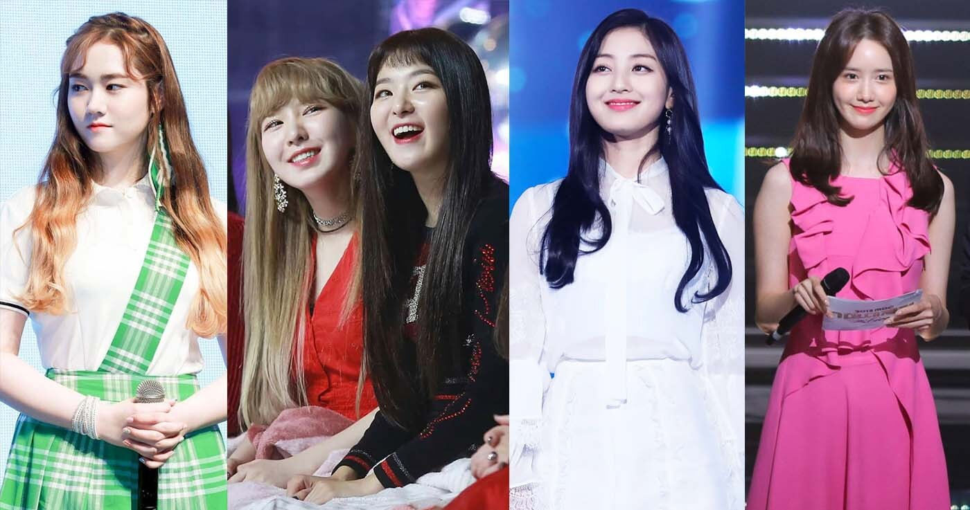 กลุ่มไอดอลเกาหลีหญิงในชุดเดรสหลากสี, K-pop, การแสดงบนเวที