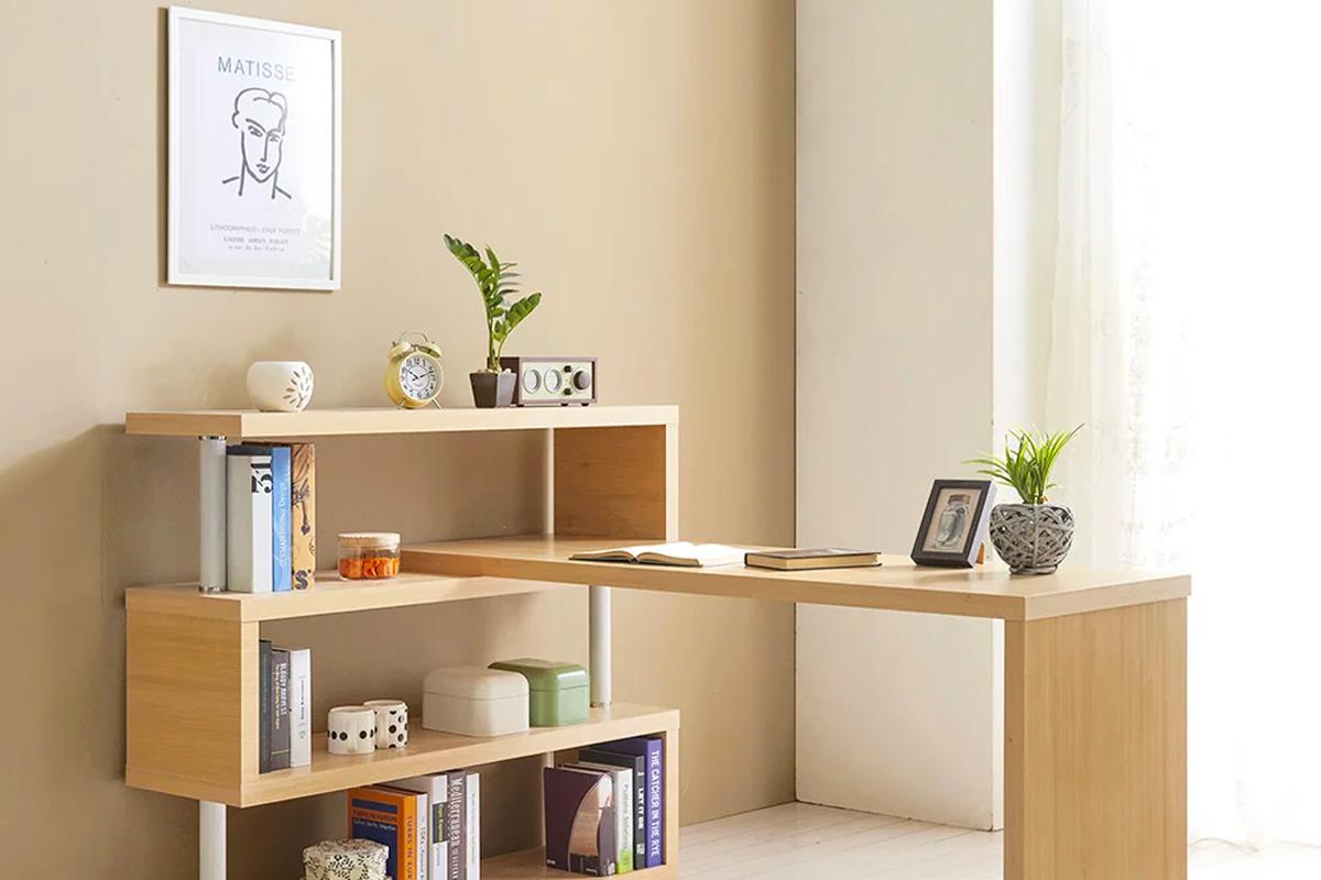 簡約設計的書架佈置，增強韓國風格房間的文化氣息，滿足實用與美觀的雙重標準。