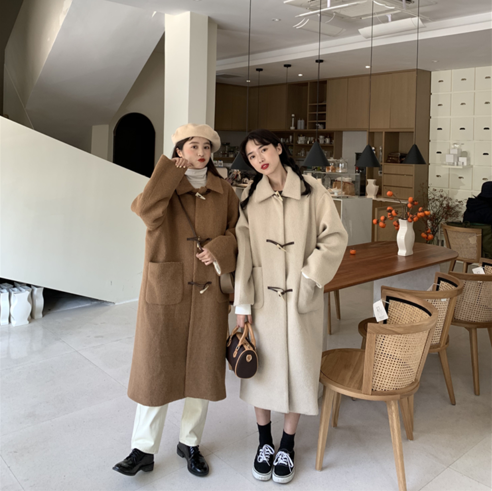 must do activities in Korea in fall, shopping, beige coat