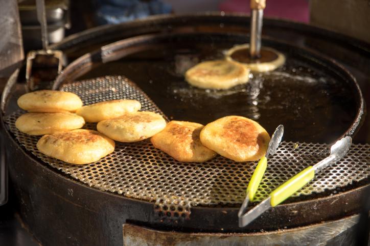 korean fall and winter street snacks, hotteok