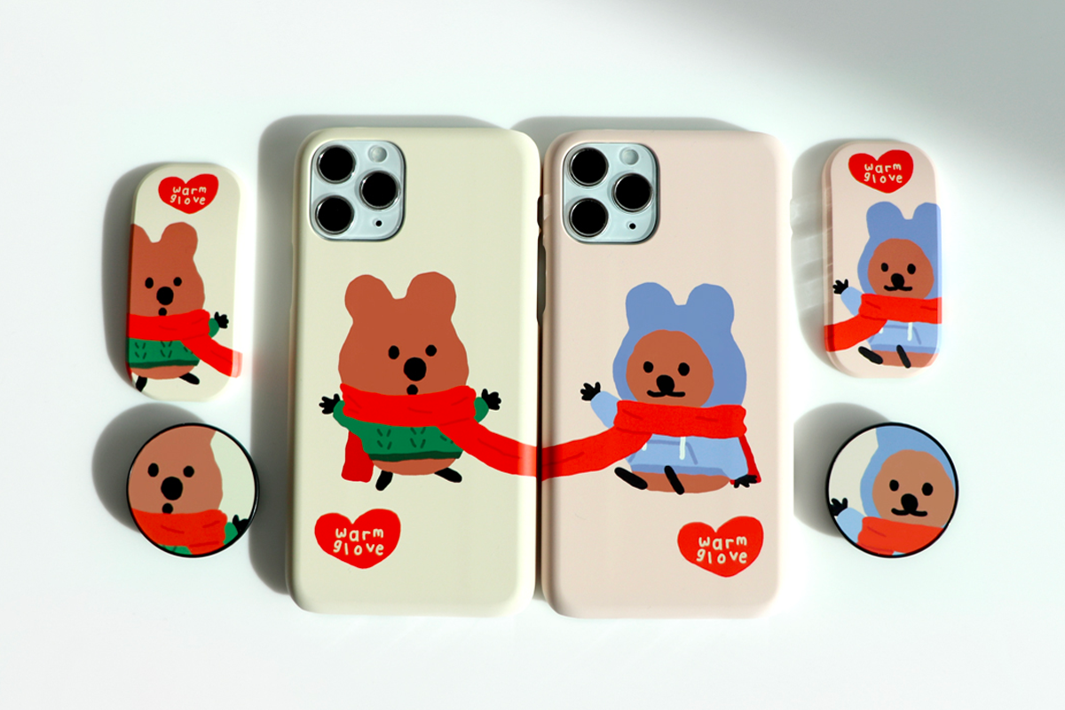 熊貓設計情侶手機殼，韓國情侶的甜美配件選擇。