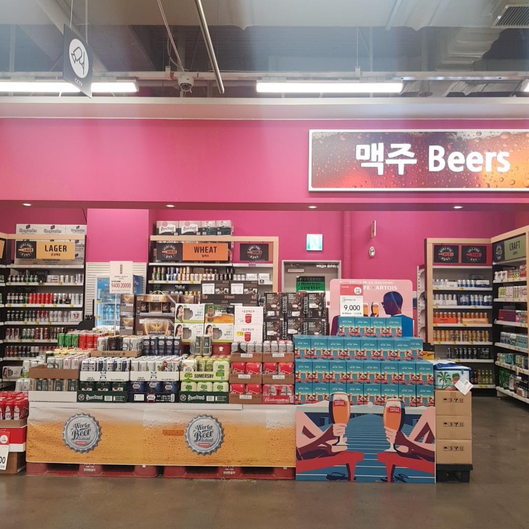 韓国で買い物、韓国のマート、韓国の大型スーパー、韓国のスーパー、ホームプラス、チュソク