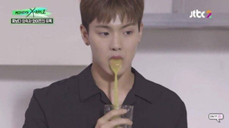 monsta x shownu, parody of korean drama, juice dripping, funny