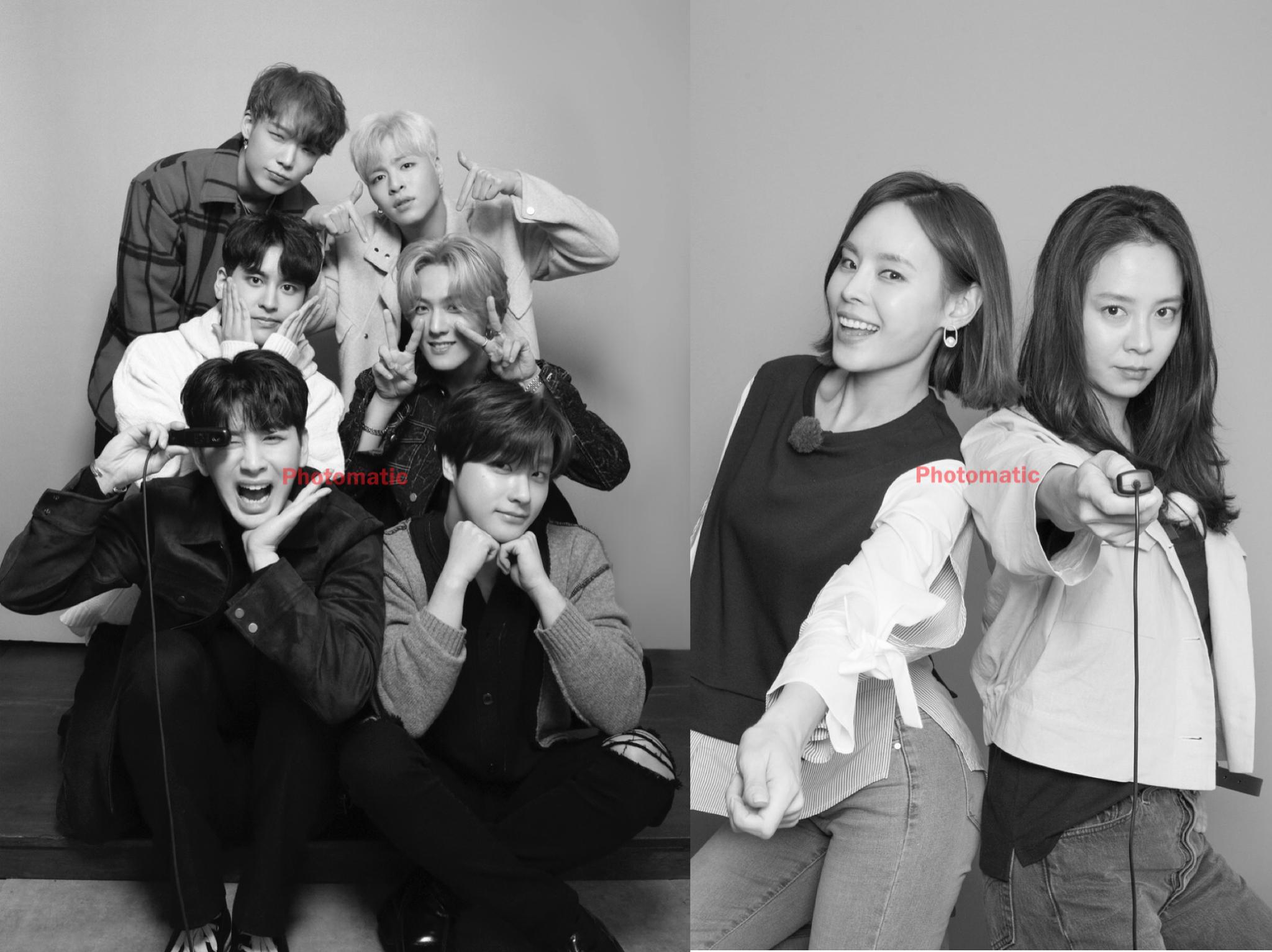 小狗在韩国新沙洞的一家黑白照相馆中，拍摄黑白自拍照，展现其独特魅力。