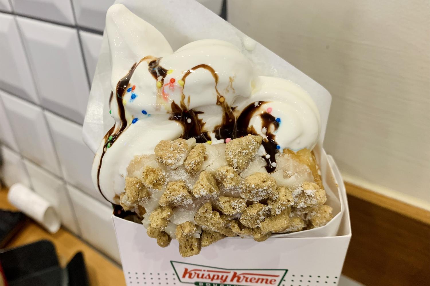 doughnuts krispy kreme icecream inside donut hàn quốc newyork cheese cake