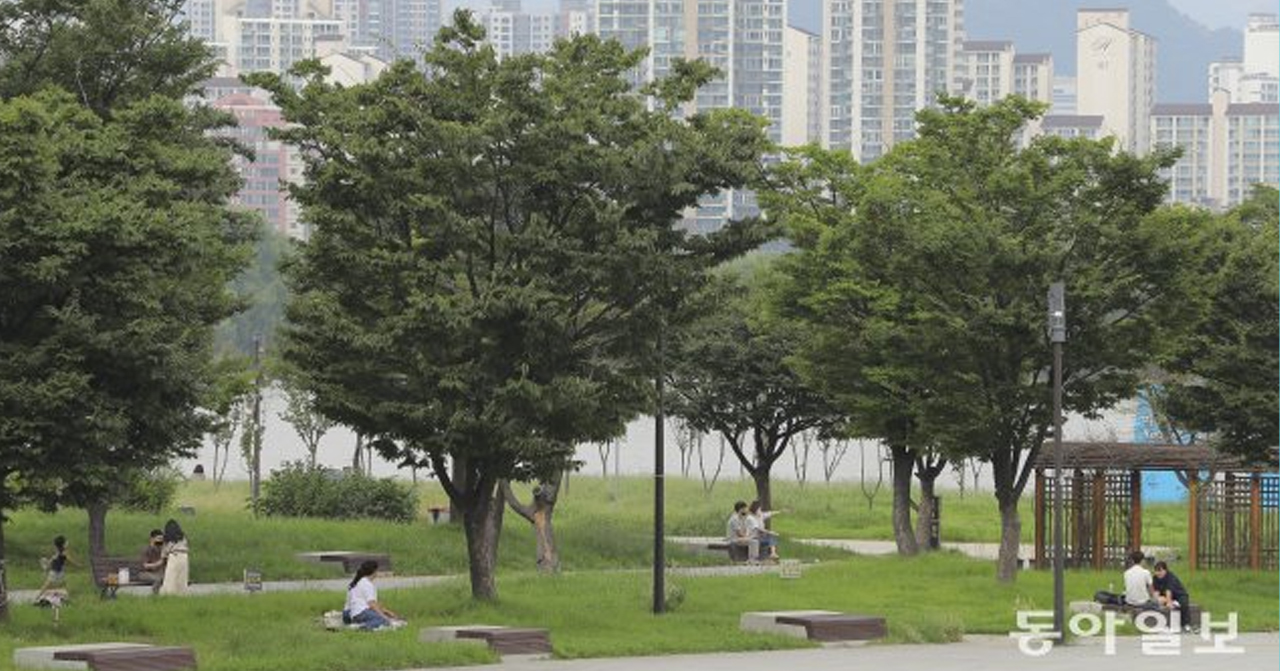 漢江公園景色宜人，市民自2018年於此地休閒