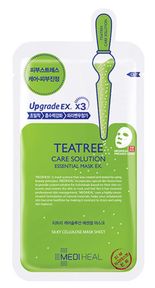 Korean Acne Skincare, Sheet Mask, MEDI HEAL, Tea Tree Care Solution Essential Mask REX