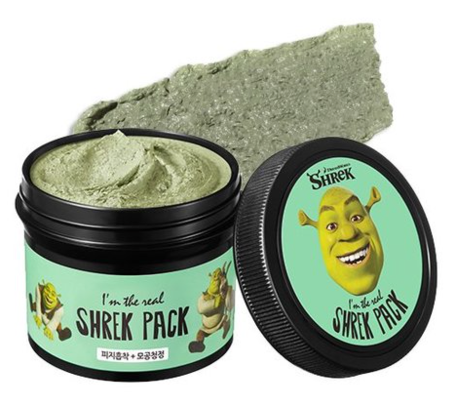 Korean Acne Hautpflege, Maske, Dream Works, Ich bin die echte Shrek Tonmaskenpackung