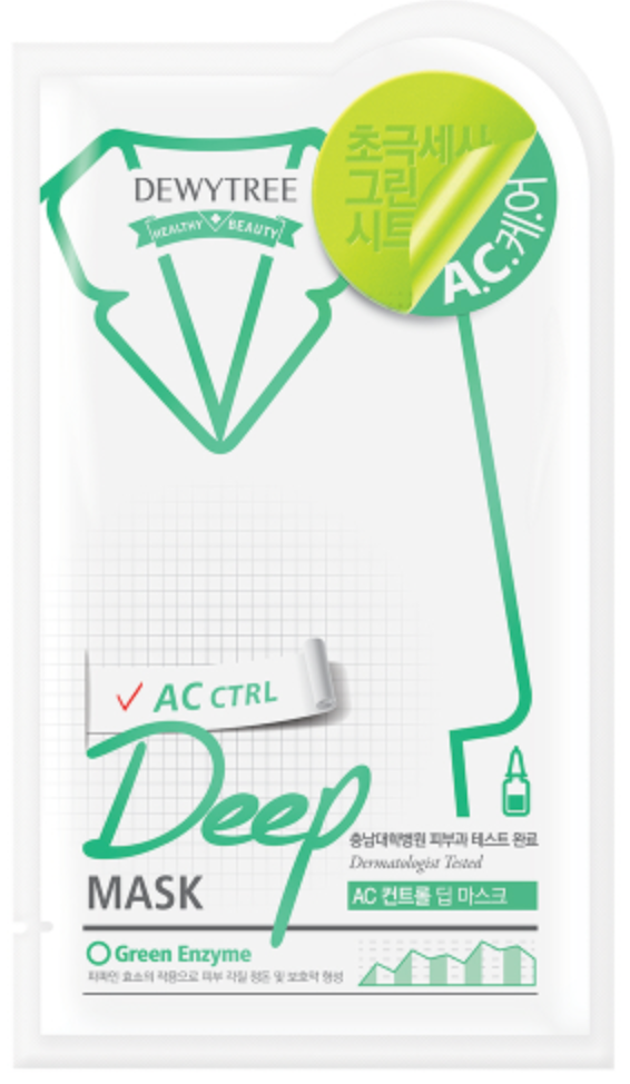 Korean Acne Skincare, Sheet Mask, DEWY TREE, AC CTRL Deep Mask