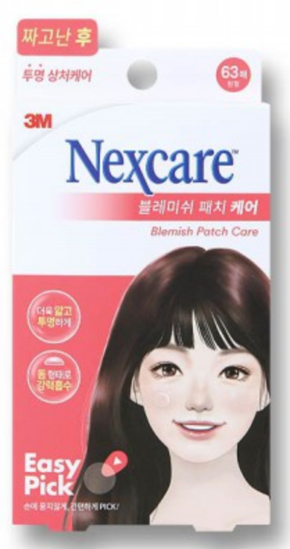 Korean Acne Skincare, Pickel-Patch, 3M Nexcare, Easy Pick Blemish Patch Care