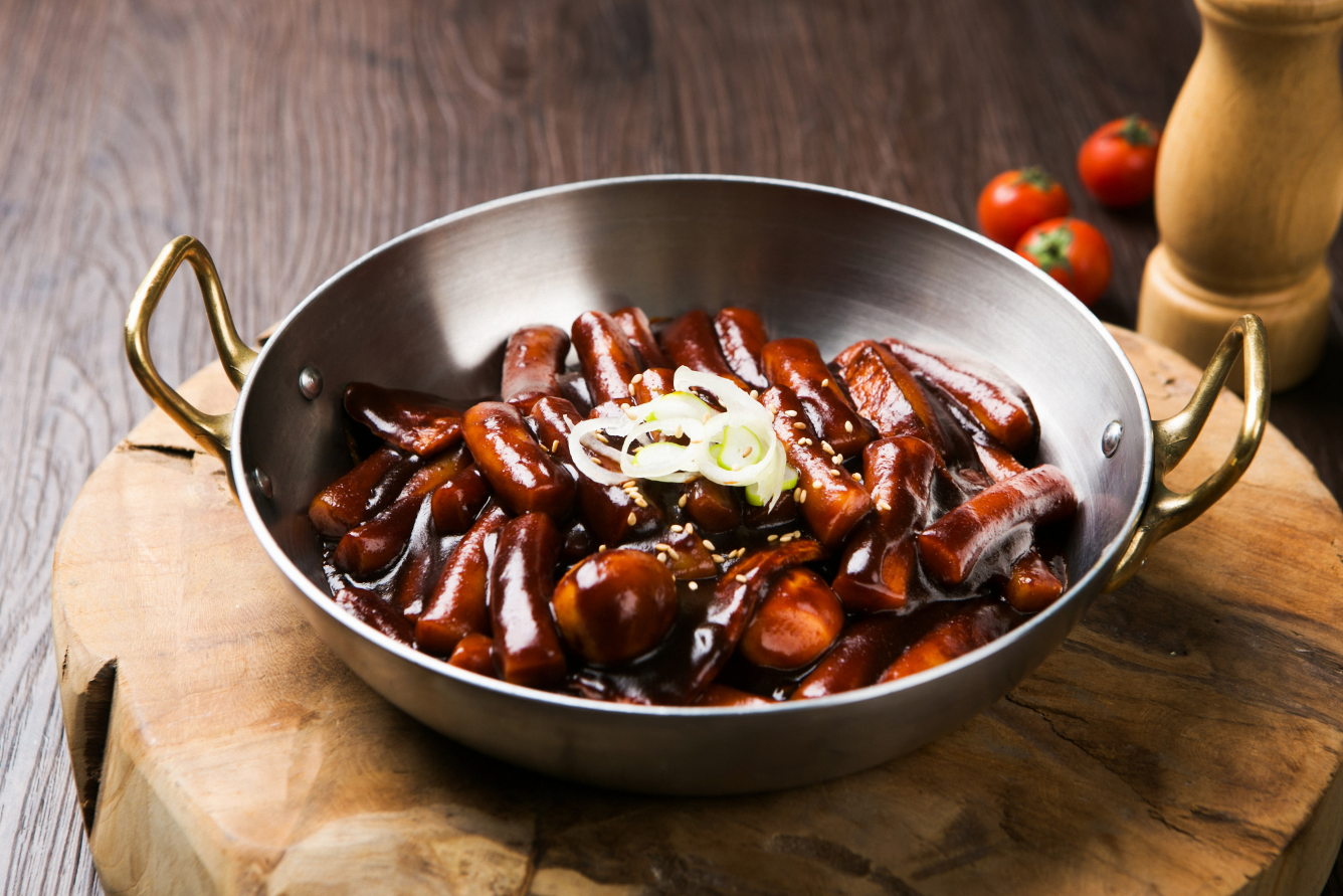 トッポッキ、トッポギ、トッポッギ、韓国料理、餅、チャジャン麵