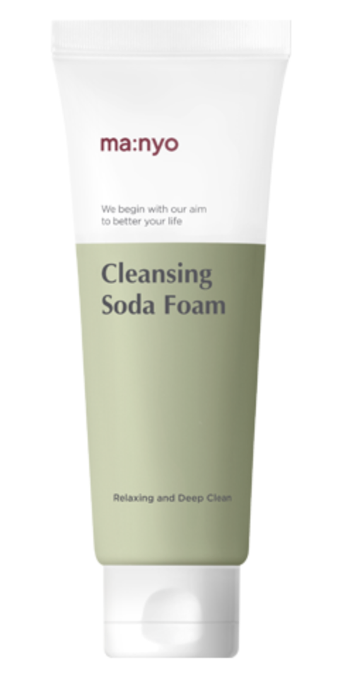 Корейская Библия по уходу за кожей, Корейская Рутина по уходу за кожей, Очищение, Пенка для умывания, Пенка для умывания Manyo Cleansing Soda