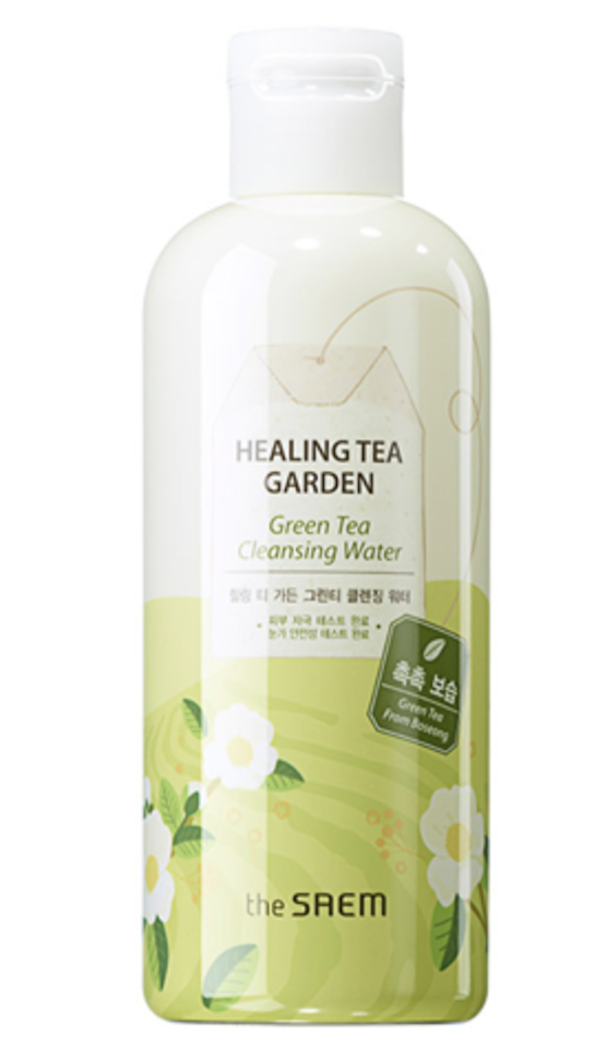 Корейская Библия по Уходу за Кожей, Корейская Рутина по Уходу за Кожей, Очищение, Очищающая вода, Очищающая вода из зеленого чая The Saem