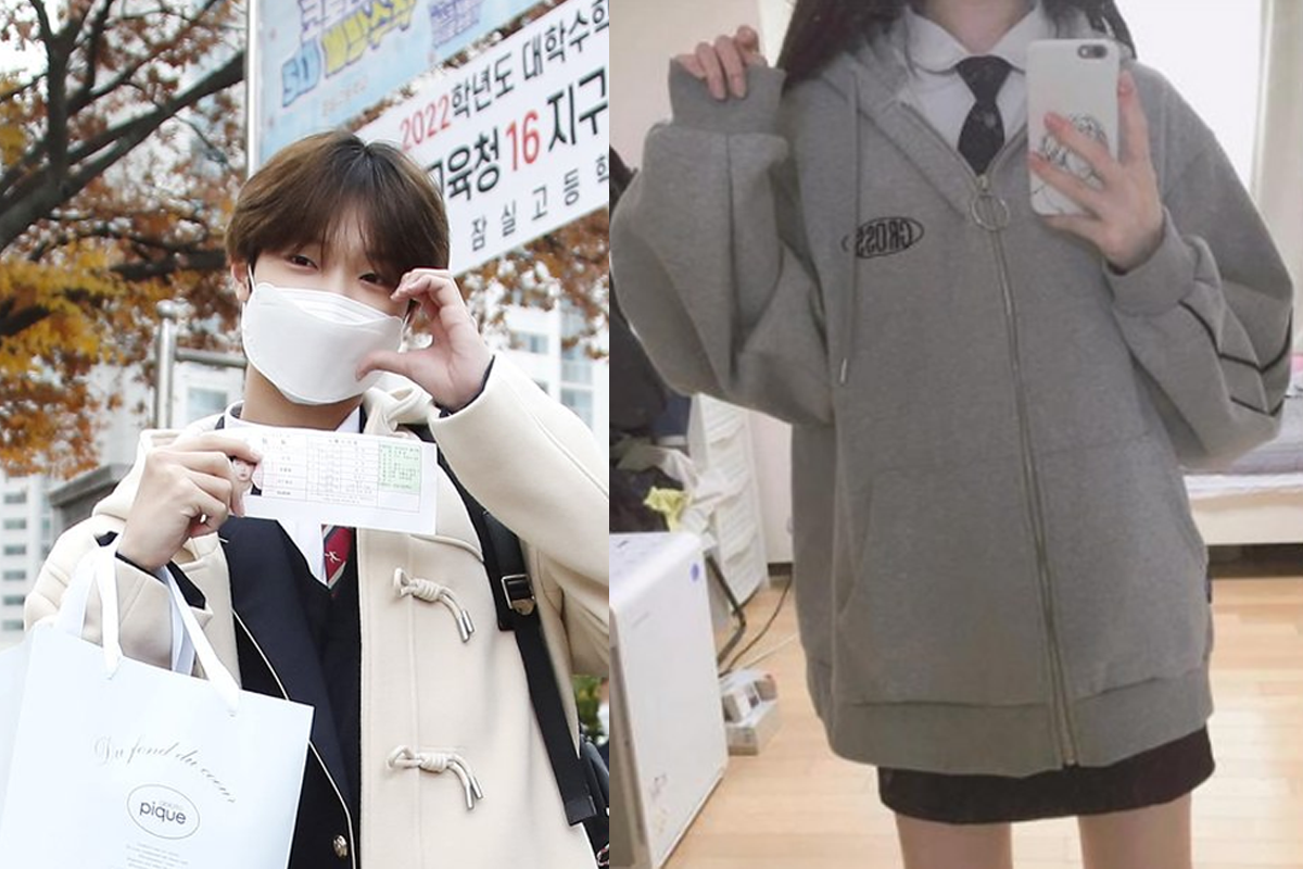 韓國中學生穿著不同顏色的外套及打理時尚的髮型，成熟展現個人風格，打破刻板校服限制。