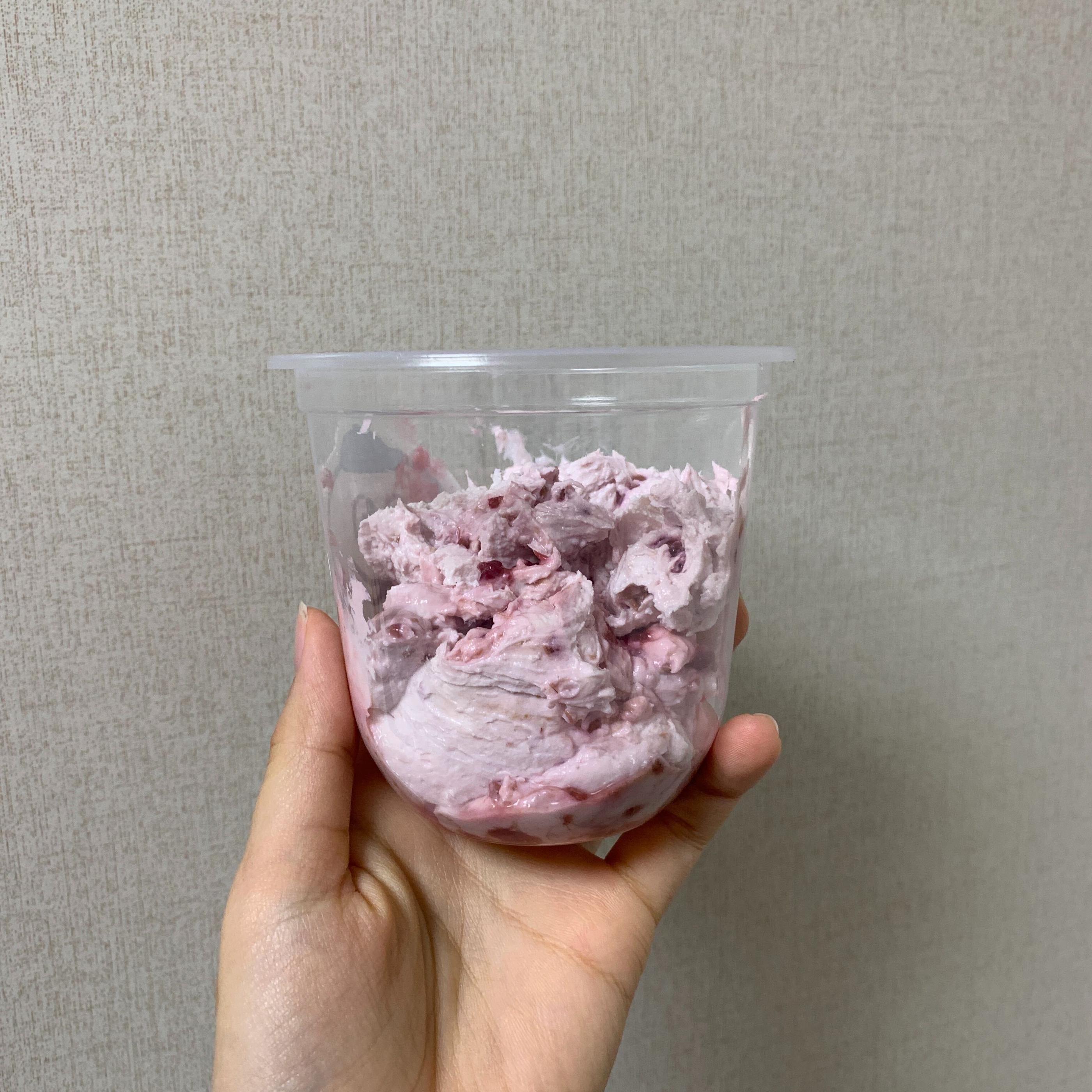 個別包装されたハンドメイドラズベリーヨーグルト